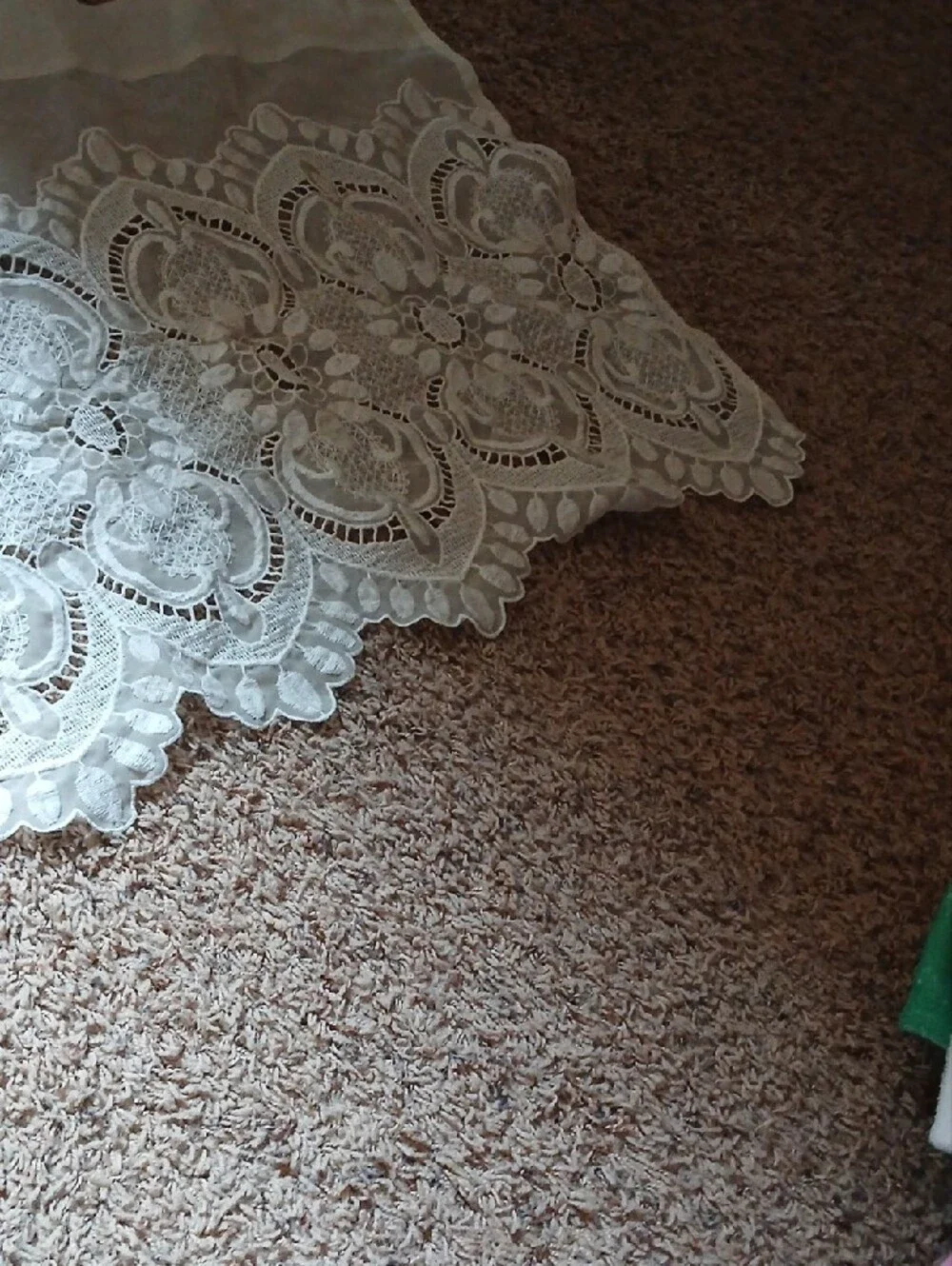 White Lace Decorative Curtain Panel - Elegant Sheer Drapery